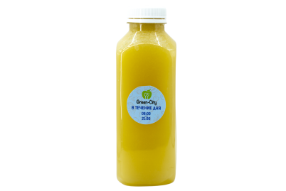 Фреш холодного отжима из зеленого яблока и ананаса + 1 литр воды